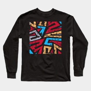 Crazy Abstract Design Long Sleeve T-Shirt